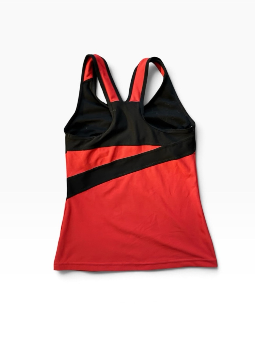 Xersion Red and Black Colorblock Racerback Tank - Picture 2 of 4